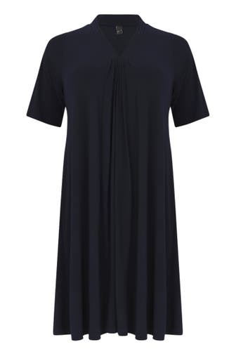 YOEK Casual-Kleid mit falten blau