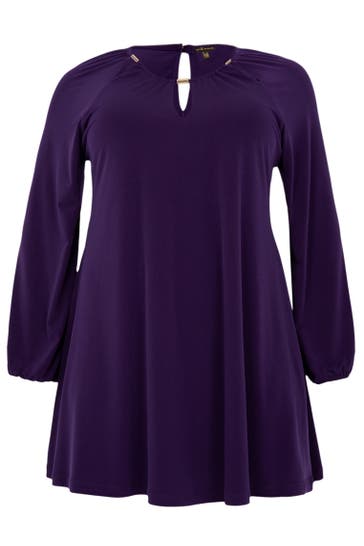 YOEK Tunika mit Cut-Out lila