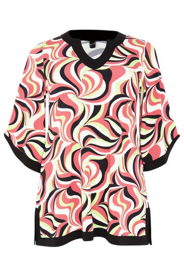 YOEK Tunika mit Druck rosa