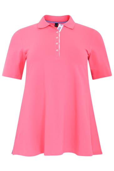 YOEK T-Shirt with polo collar rosa
