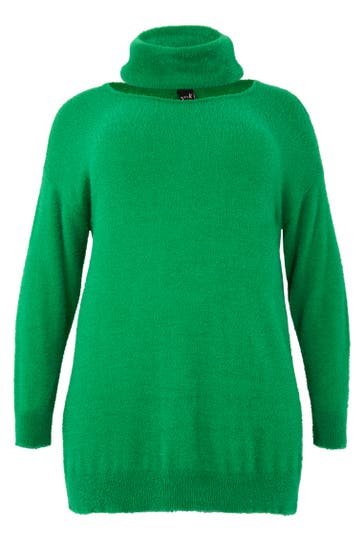 YOEK Pullover Mit Schalkragen grün