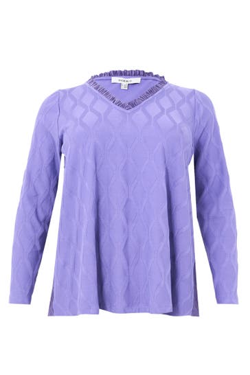 YOEK Tunika mit Druck hellviolett