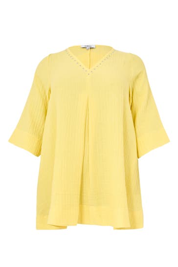 YOEK Tunika mit V-Ausschnitt gelb