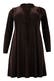 Casual-Kleid mit V-Ausschnitt braun