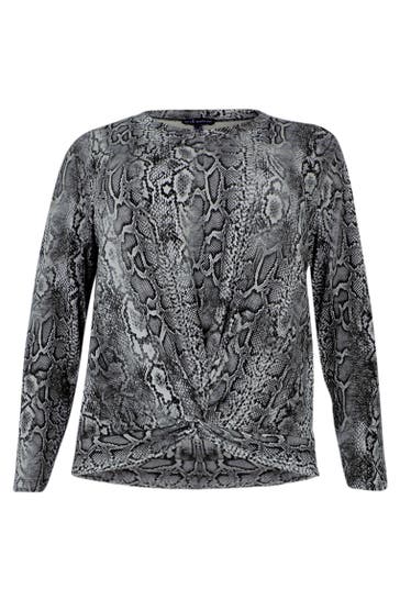 YOEK Tunika mit geknoteten Details grau