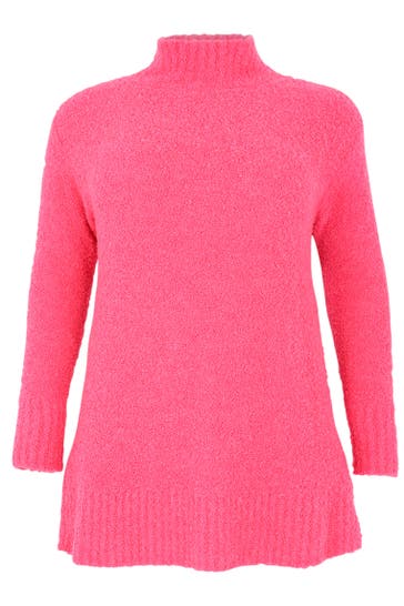 YOEK Pullover hoher Kragen rosa