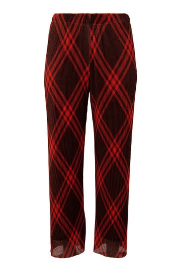 YOEK Stoffhose mit Druck rot Straight