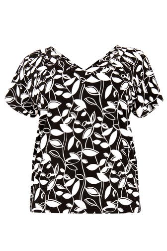YOEK T-Shirt mit V-Ausschnitt schwarz