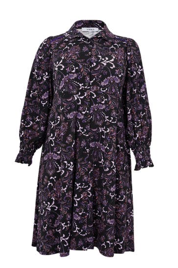 YOEK Midikleid mit Druck lila