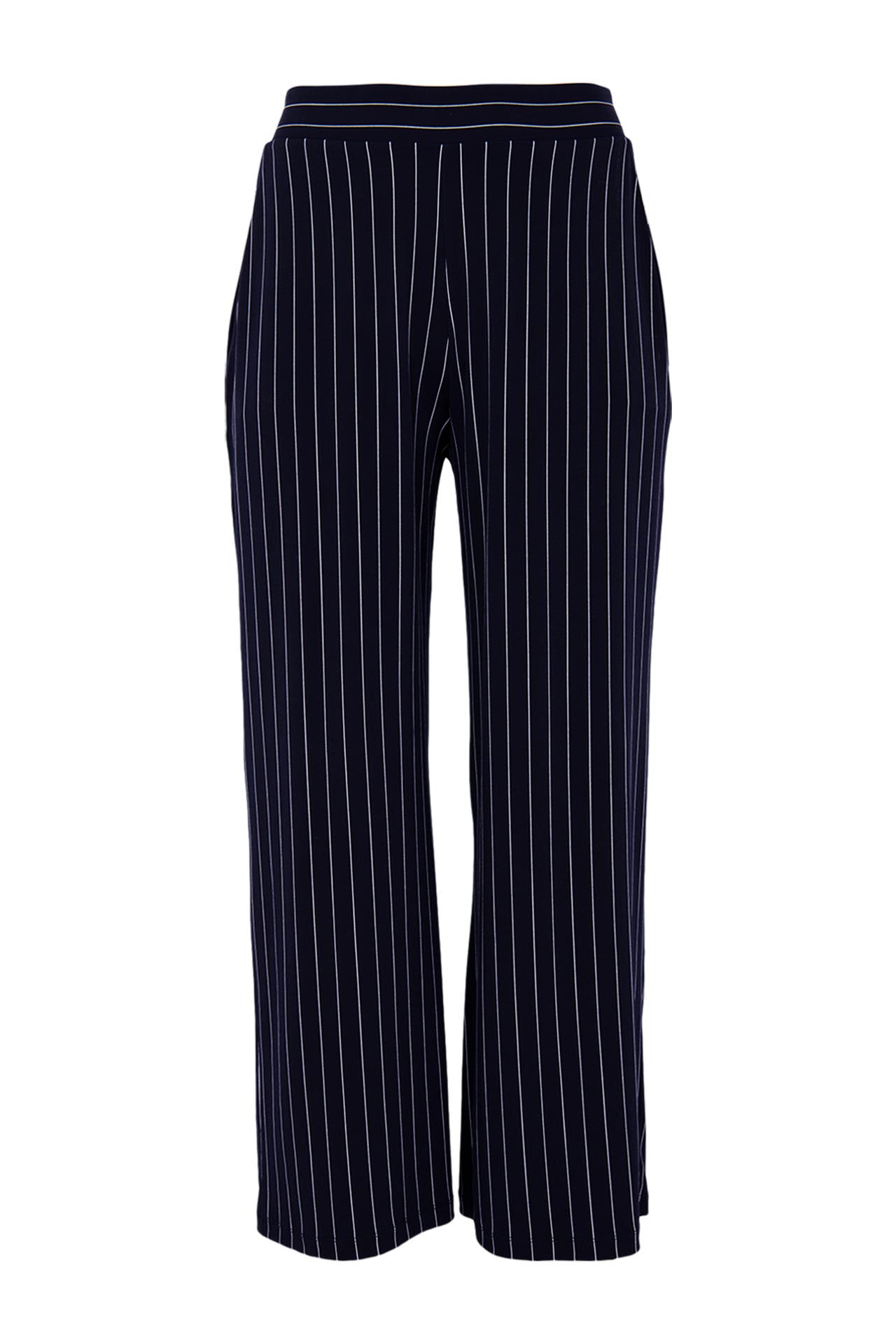 YOEK Stoffhose mit Streifendruck blau Straight, Bild 1
