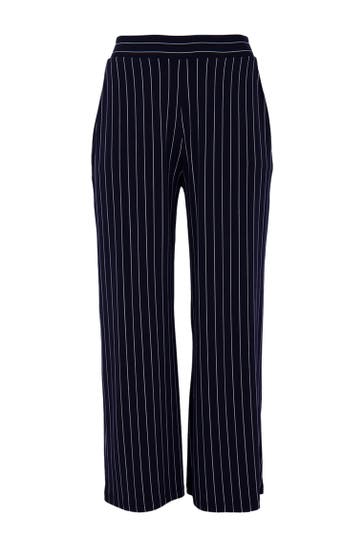 YOEK Stoffhose mit Streifendruck blau Straight
