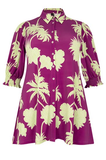 YOEK Blusenshirt Mit Knöpfen rosa