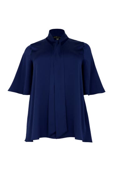 YOEK Tunika weitem Ärmel blau