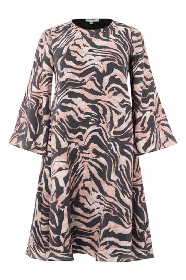 YOEK Midikleid mit Druck schwarz