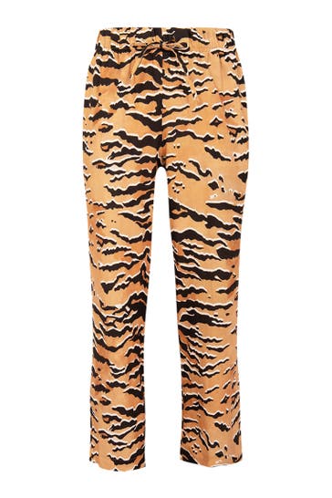 YOEK Stoffhose mit Druck ekrü Straight