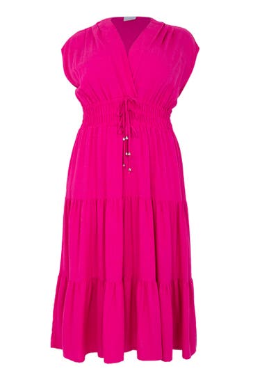 YOEK Midikleid ärmellos rosa