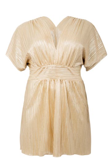 YOEK Tunika mit falten gold