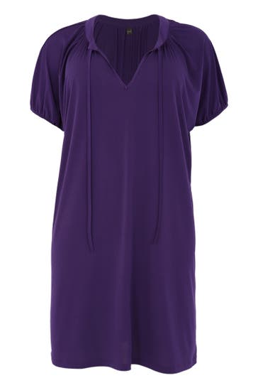 YOEK Casual-Kleid mit falten lila