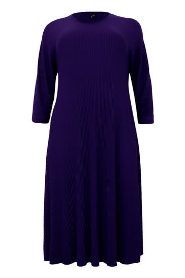 YOEK Midikleid mit falten lila