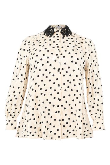 YOEK Blusenshirt mit Druck ekrü