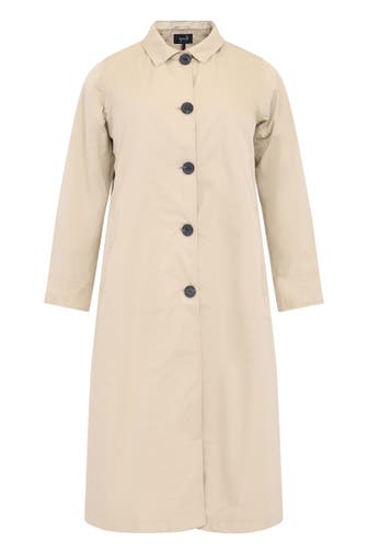 YOEK Mantel Mit Knöpfen braun