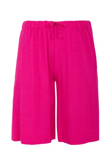 YOEK Stoffhose lockere Passform rosa Straight