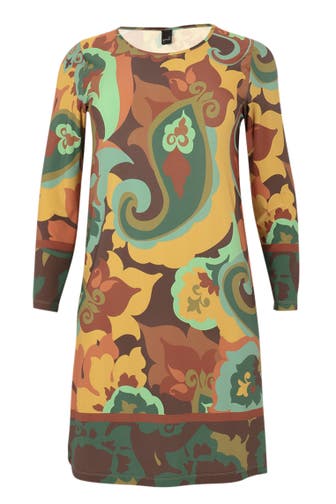 YOEK Casual-Kleid mit Blumenmuster grün