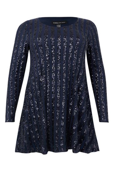 YOEK Tunika Lockere Passform blau