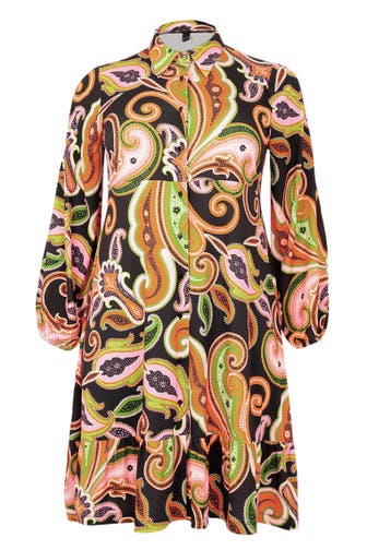 YOEK Casual-Kleid mit Paisley- Design schwarz
