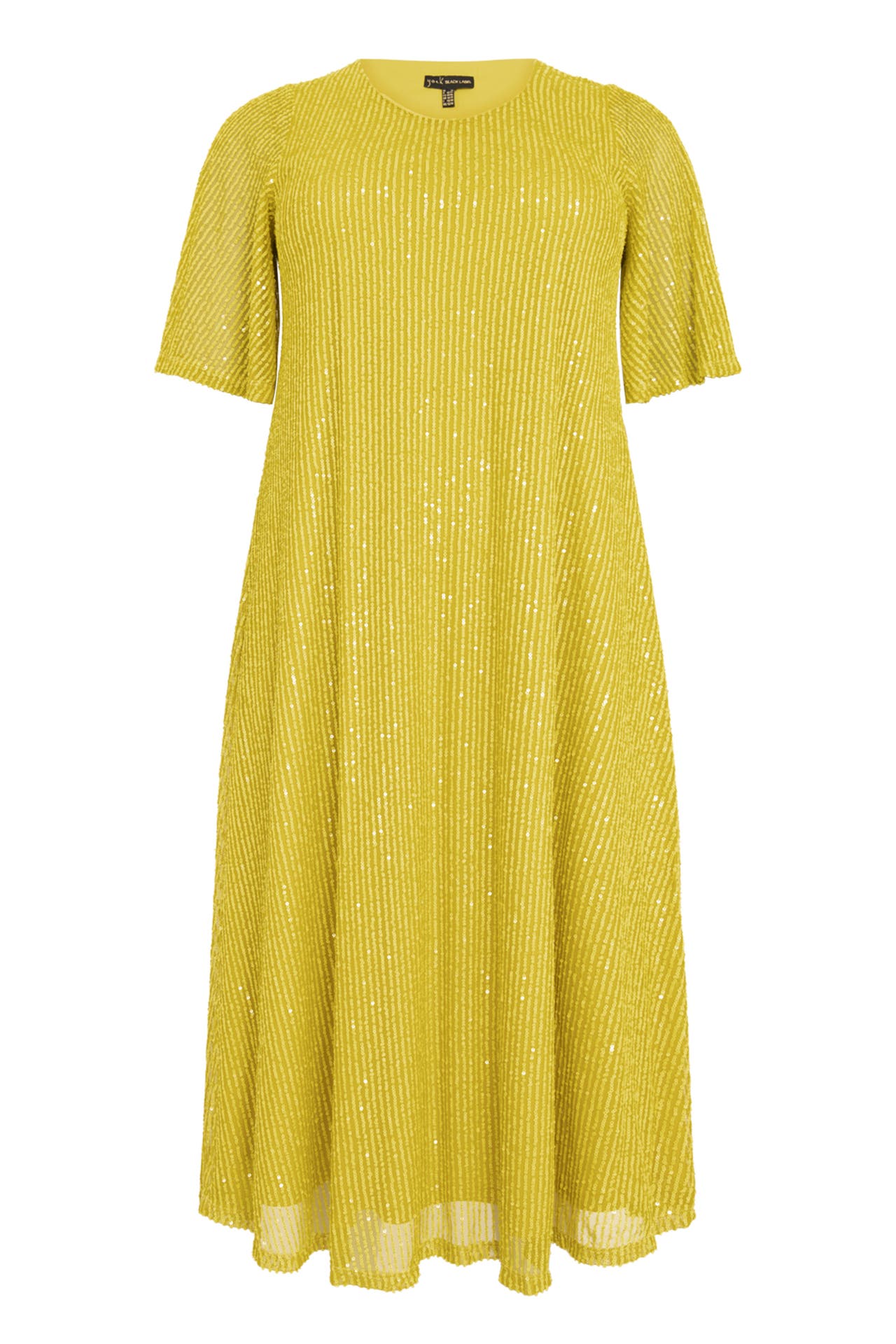 YOEK Casual-Kleid mit Pailletten gelb, Bild 1