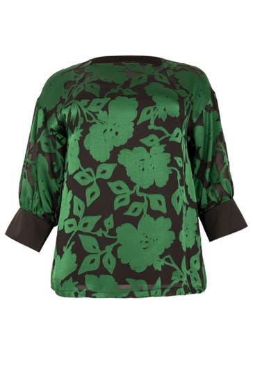 YOEK Tunika mit Druck grün