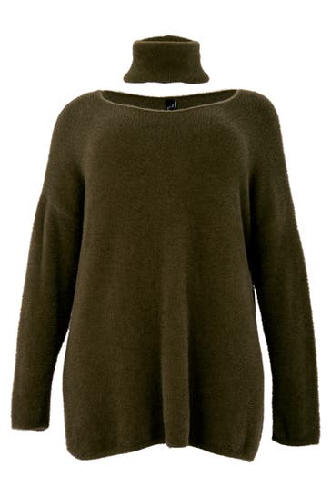 YOEK Pullover Mit Schalkragen hellgrün