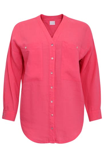 YOEK Blusenshirt mit Tasche rosa