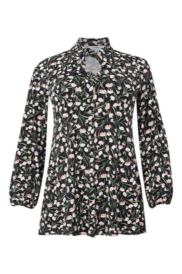 YOEK Tunika mit Druck schwarz