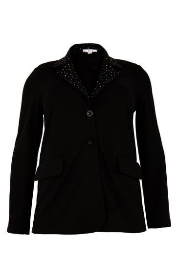 YOEK Blazer mit Strassknöpfen schwarz