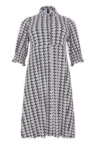 YOEK Casual-Kleid mit Knopfverschluss ekrü