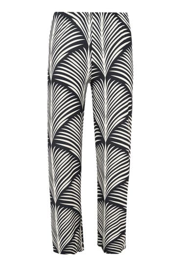 YOEK Stoffhose mit einem elastischen Bund schwarz Straight