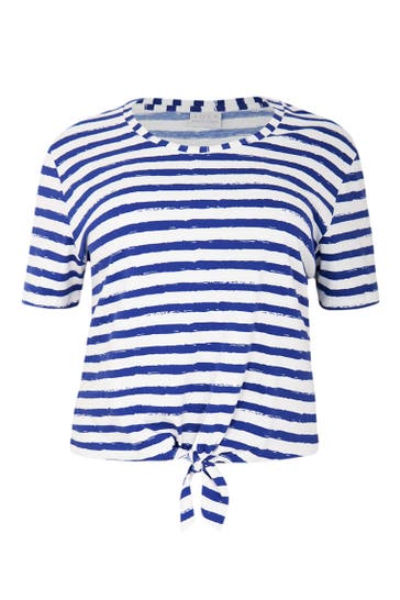 YOEK T-Shirt mit Streifendruck indigo