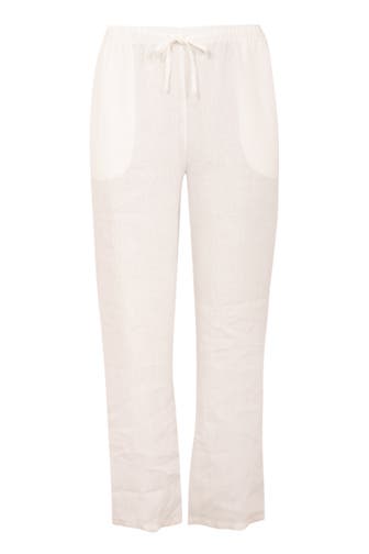 YOEK Stoffhose Lockere Passform weiß Straight