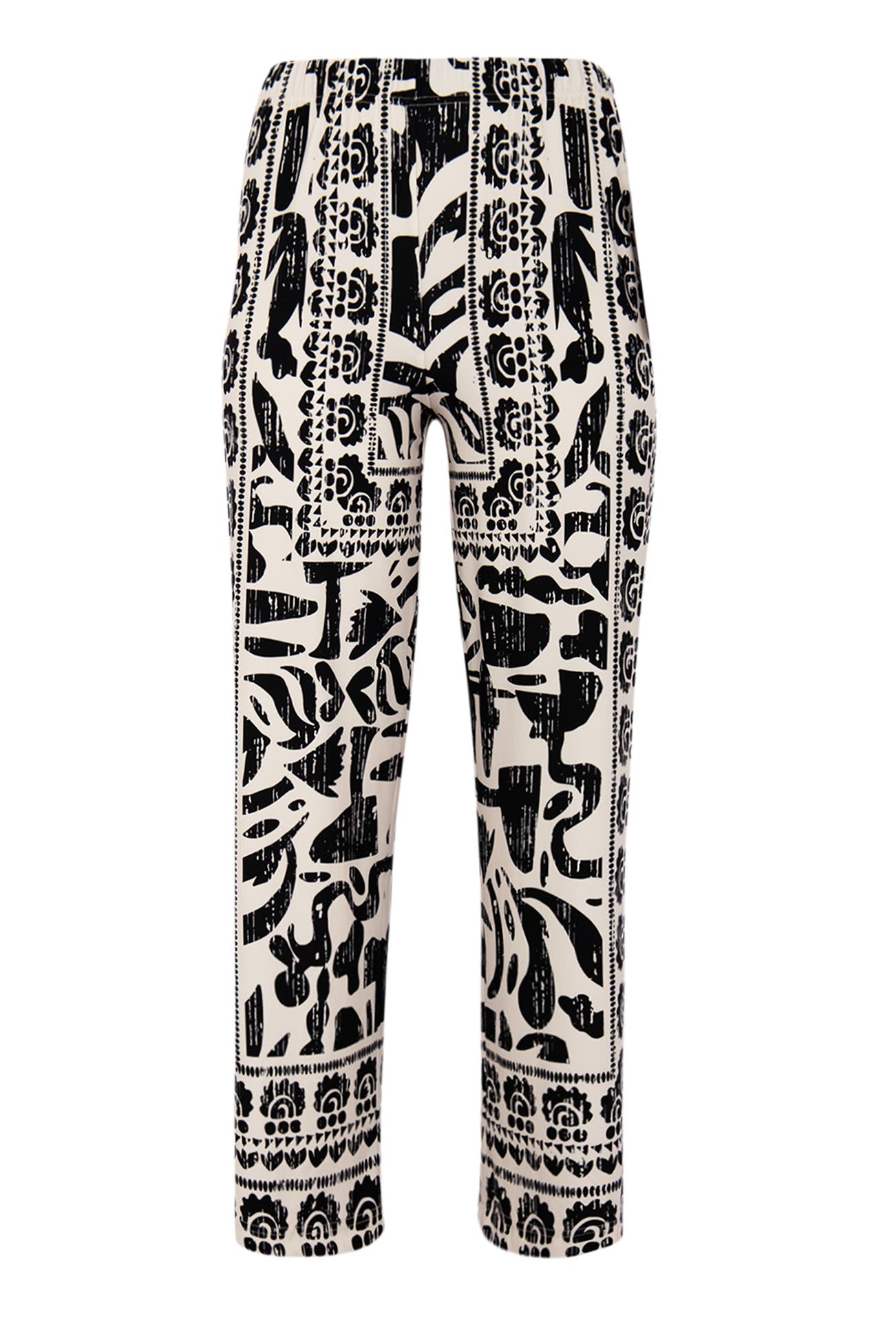 YOEK Stoffhose mit Druck ekrü Straight, Bild 1