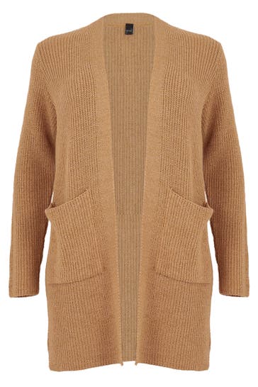 YOEK Strickjacke mit Langarm mid brown