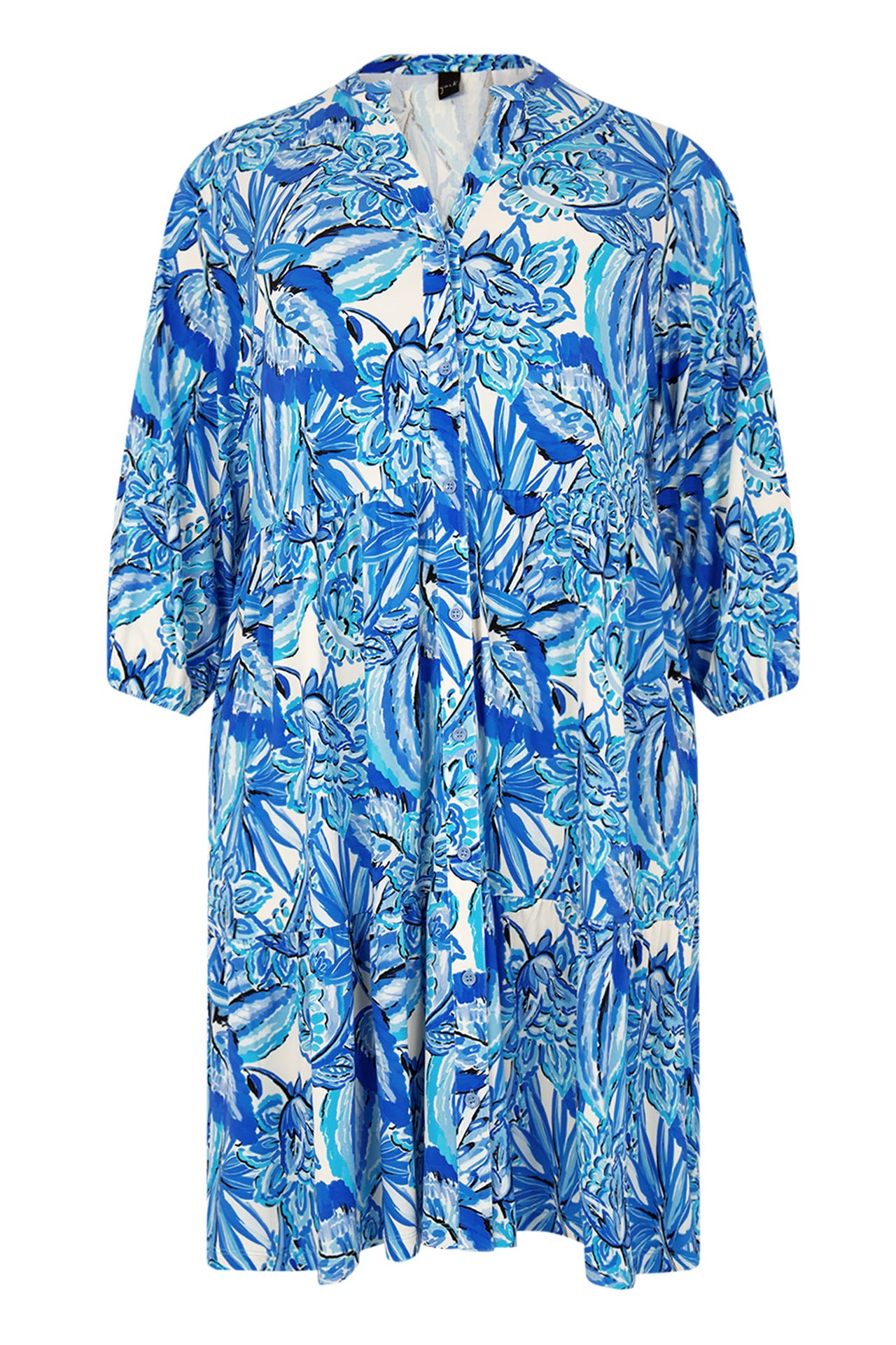 YOEK Casual-Kleid mit Rüschen blau, Bild 1