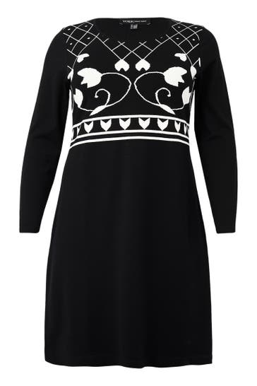 YOEK Midikleid mit Langarm schwarz