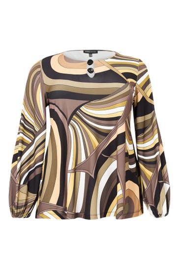 YOEK Tunika mit Druck hellgrün