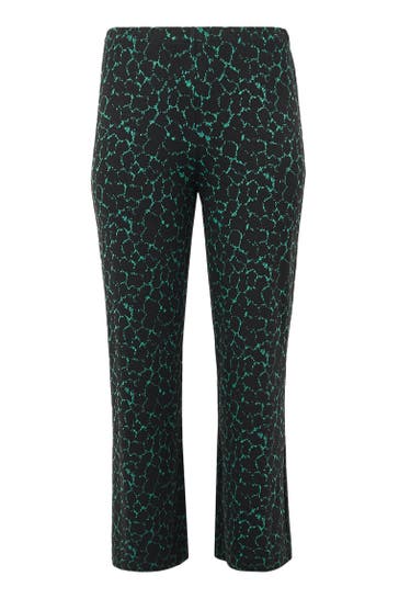 YOEK Stoffhose mit einem elastischen Bund grün Straight