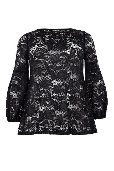 YOEK Tunika mit Druck schwarz