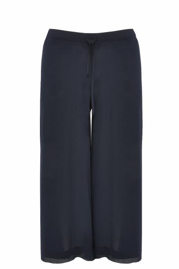 YOEK Stoffhose 7/8 Voile blau Straight