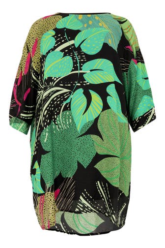 YOEK Casual-Kleid mit Blumenmuster grün