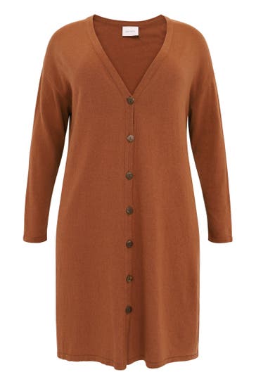 YOEK Strickjacke mit Langarm brown