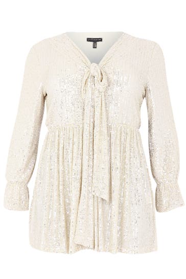 YOEK Tunika mit V-Ausschnitt ekrü